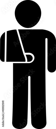 injured man icon. injury icon vector