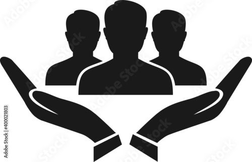 People icon. team icon. teamwork icon vector