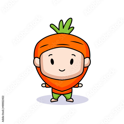 Cartoon kids with fruit costume