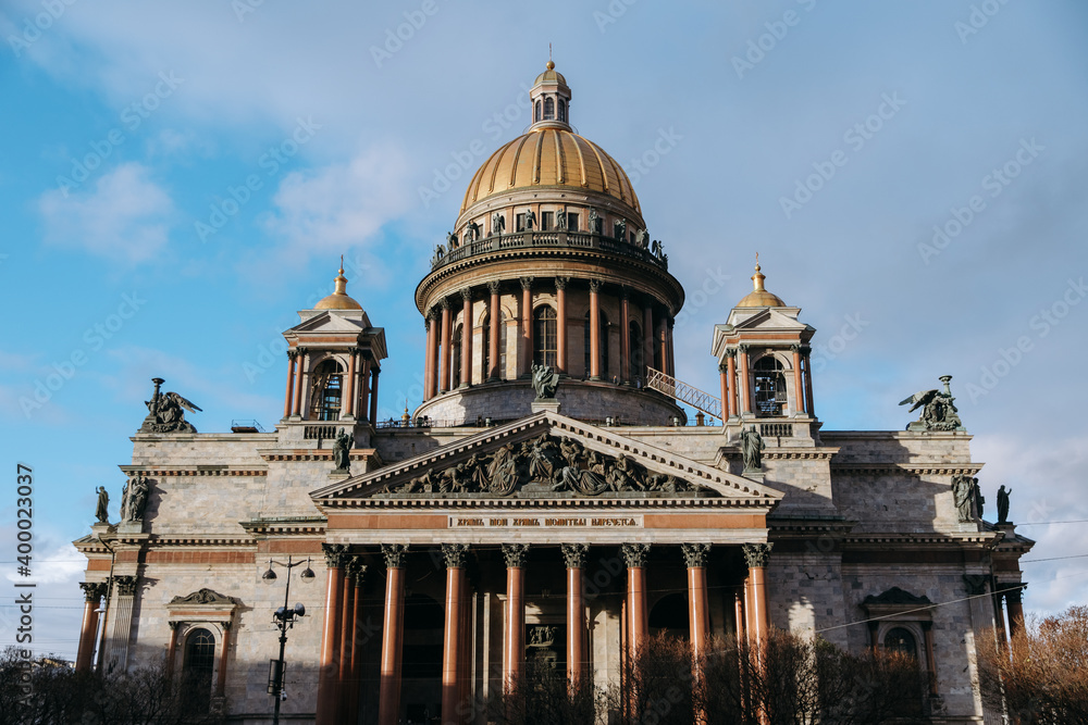 The largest Orthodox church in St. Petersburg on St. Isaac's Square