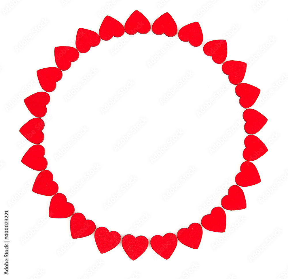 red wooden hearts isolated on white background red wooden hearts isolated on white background
