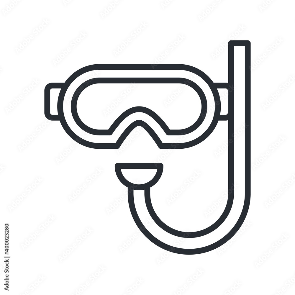 Diving mask icon. Flat design style modern vector illustration. Diving mask icon. Flat design style modern vector illustration.