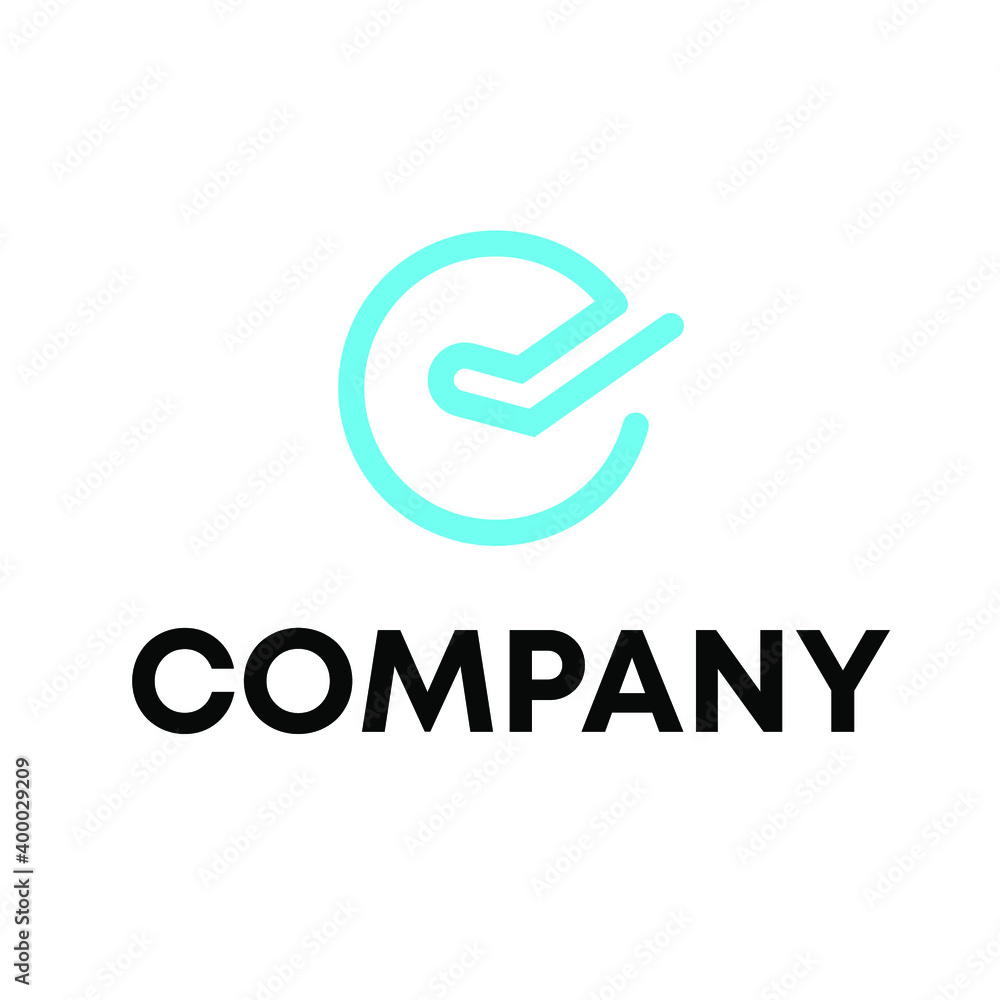 letter C check logo letter C check logo