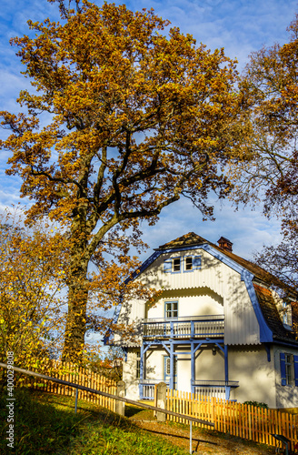 Fotografie famous house of the painter Gabriele Muenter in Murnau