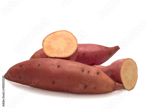 Sweet potato isolated on a white background