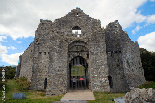 Front entrance of Ogmore Castle, Mumbles.