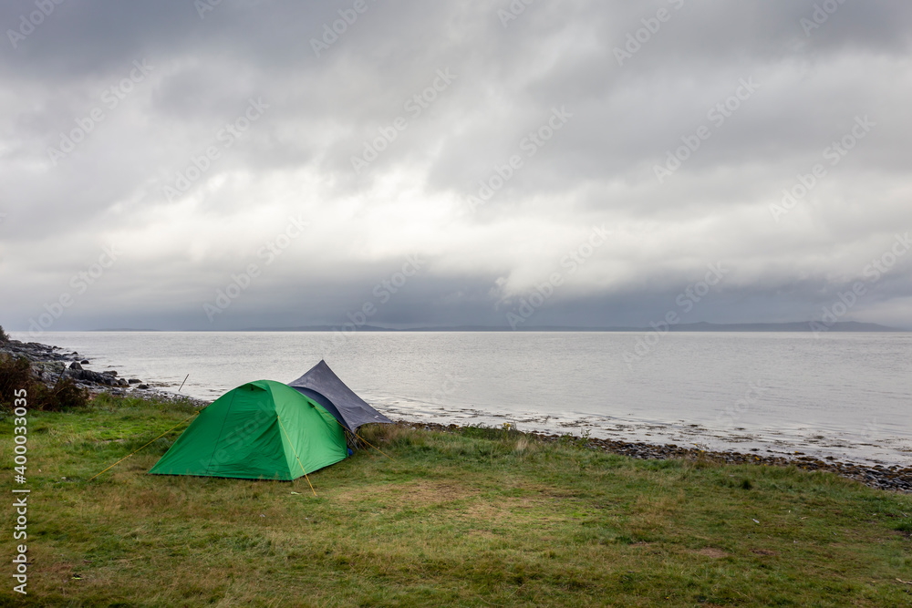 camping by the sea on Arran camping by the sea on Arran
