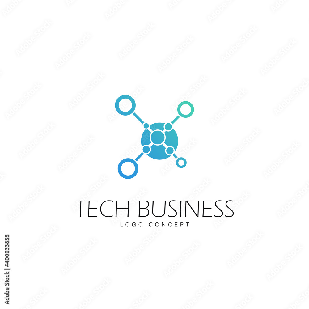 Tech Business Design Template Flat Style Design Vector Tech Business Design Template Flat Style Design Vector