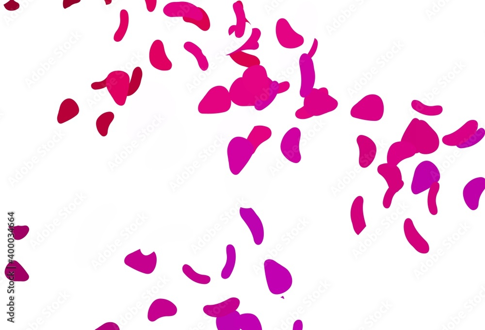 Light purple, pink vector template with memphis shapes.