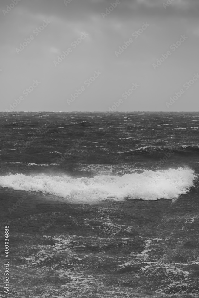 breaking wave in the sea