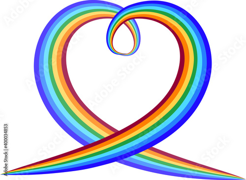 abstract rainbow heart