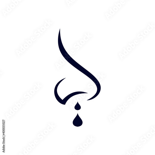 Nose logo design vector template, Organs logo design concept, Icon symbol