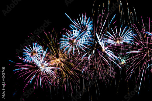 Salute, fireworks in the sky