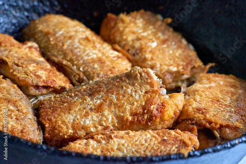 Fried roach with golden crust