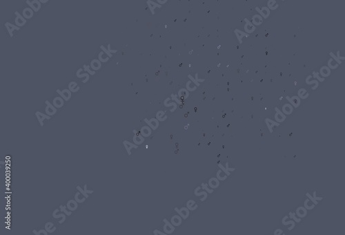 Light black vector background with gender symbols.