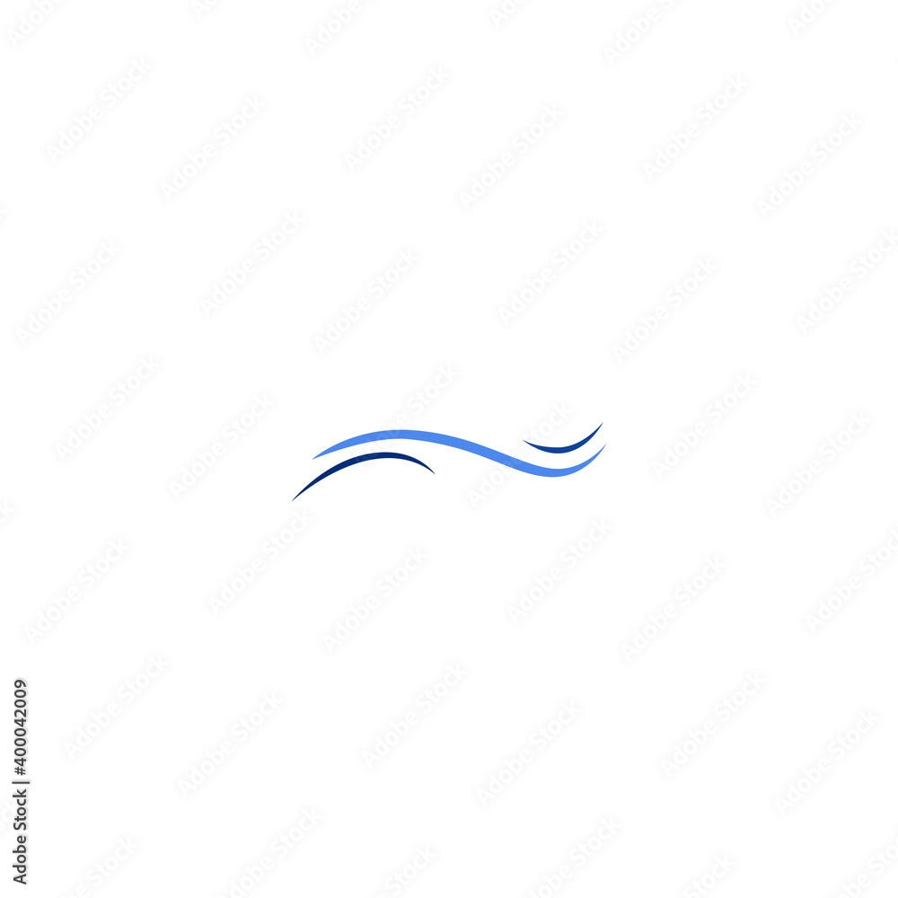 Blue river on white background - Sign, symbol, art, logo Blue river on white background - Sign, symbol, art, logo