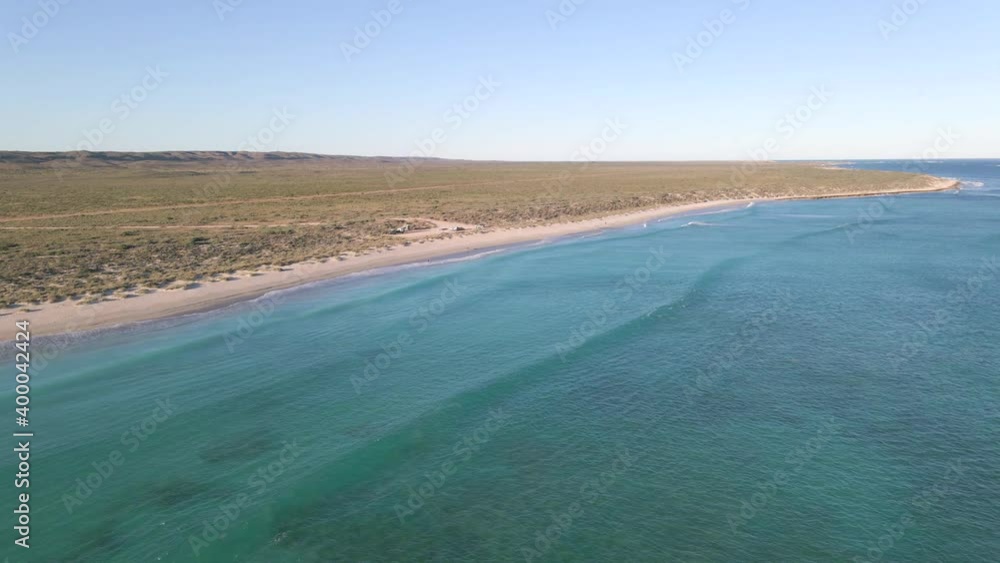 Western Australia Outback Desert Beach Coastline, Aerial Drone View Western Australia Outback Desert Beach Coastline, Aerial Drone View
