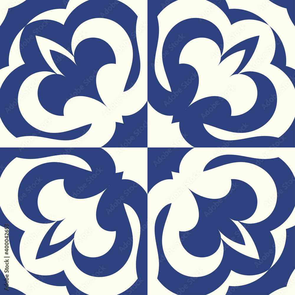 Portuguese azulejo tile texture. Blue and white gorgeous seamless patterns. Portuguese azulejo tile texture. Blue and white gorgeous seamless patterns.