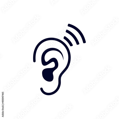 Ear logo design vector template, Organs logo design concept, Icon symbol