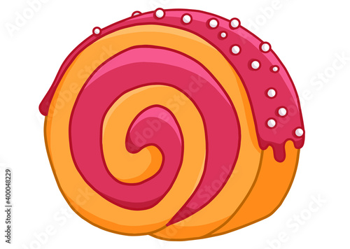 Swiss roll on white