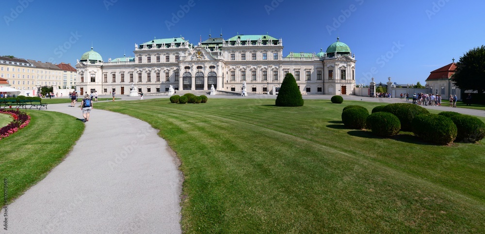 Belvedere Palace, located in the south eastern corner tower of the Upper Belvedere in Vienna, Austria. It was designed by the Austrian architect Johann Lukas von Hildebrandt.
