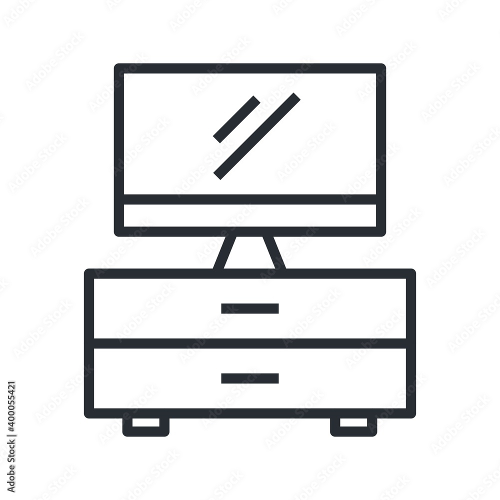TV set icon in flat design style. Smart Television symbol. TV set icon in flat design style. Smart Television symbol.