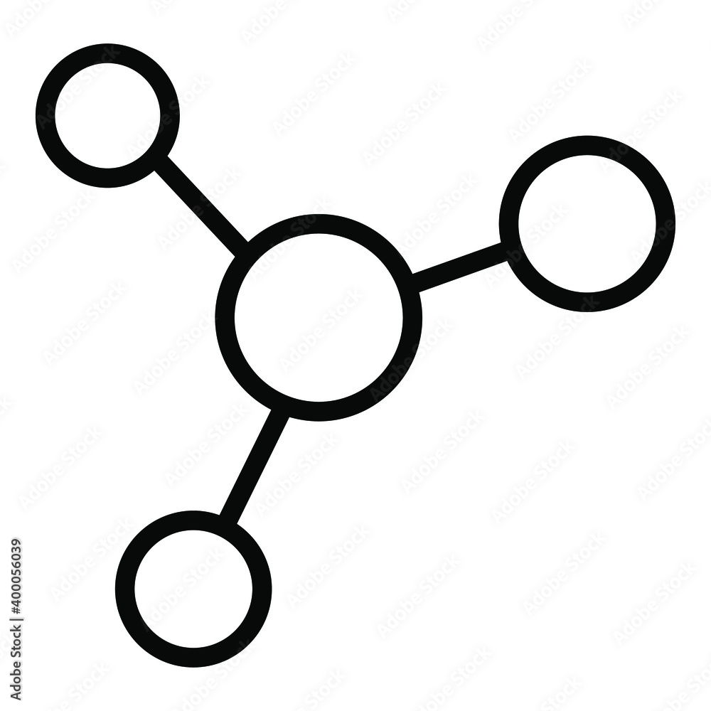 molecular line icon, school and education icon molecular line icon, school and education icon