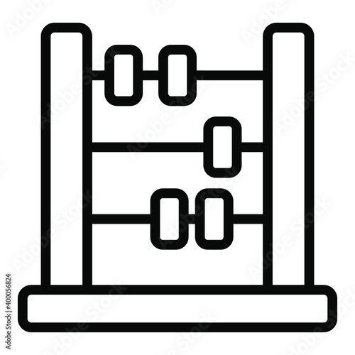 abacus line icon, school and education icon 