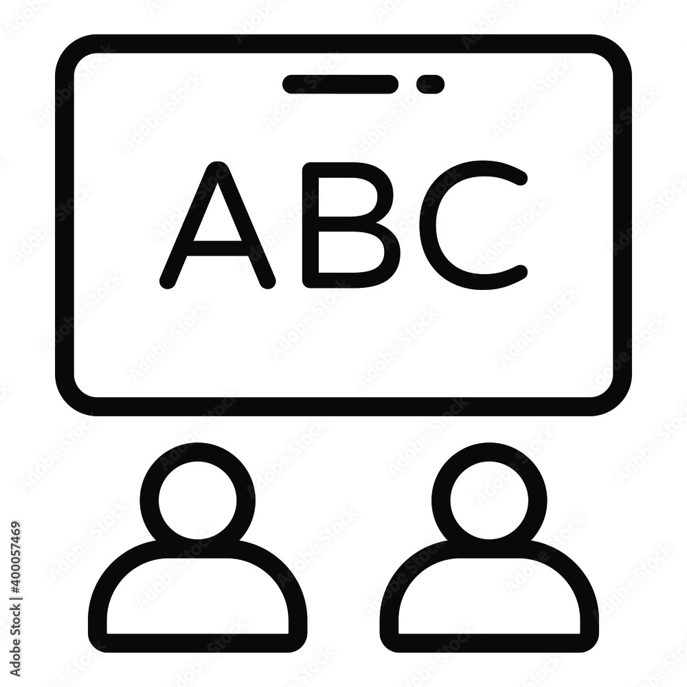 classroom line icon, school and education icon classroom line icon, school and education icon
