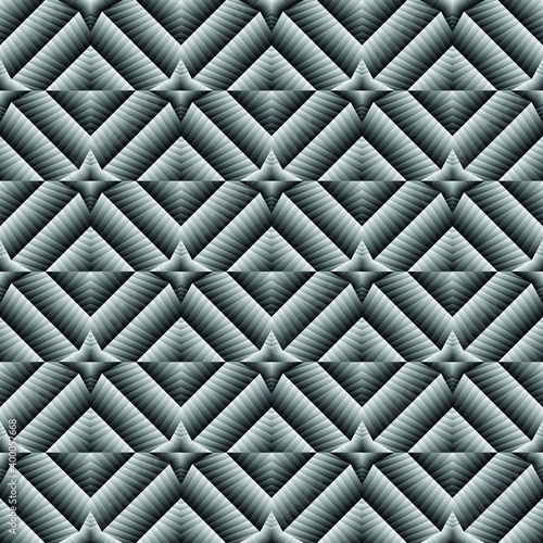Geometric seamless pattern, ornament, abstract black andwhite gradient background, vector texture.