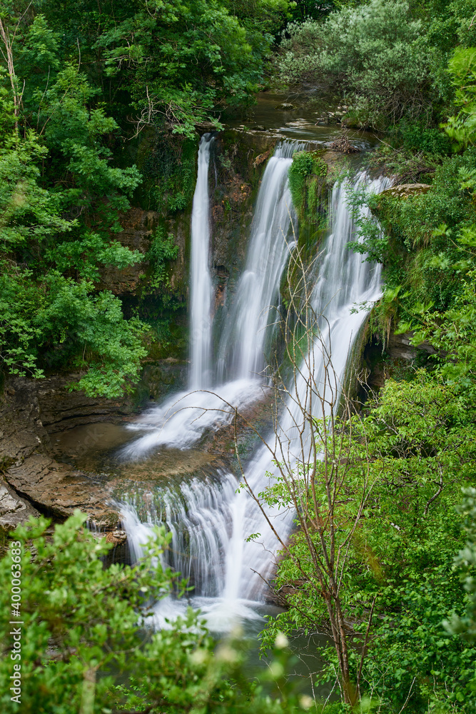 Peñaladros Waterfall, Cozuela, Burgos, Castilla y Leon, Spain
