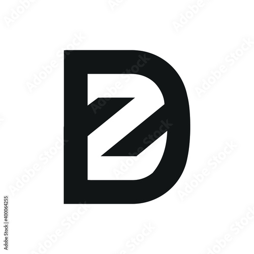 Initial dz letter logo vector template design. Linked letter zd logo design. Simple dz vector template.
