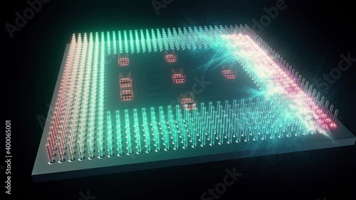 Cpu Processor Central Processing Unit. High quality 4k footage photo