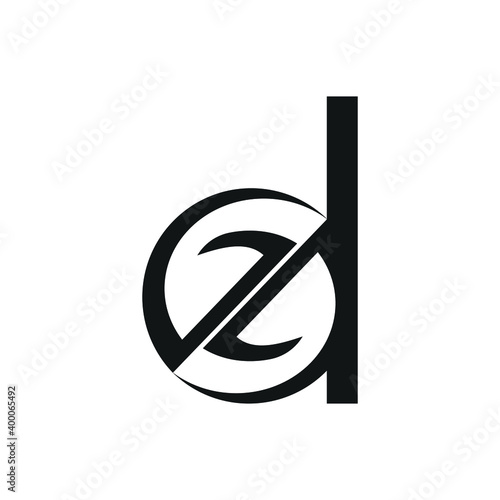 Creative abstract letter zd logo design. Linked letter dz logo design.