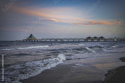 On the beach of the Baltic Sea resort Heringsdorf photo