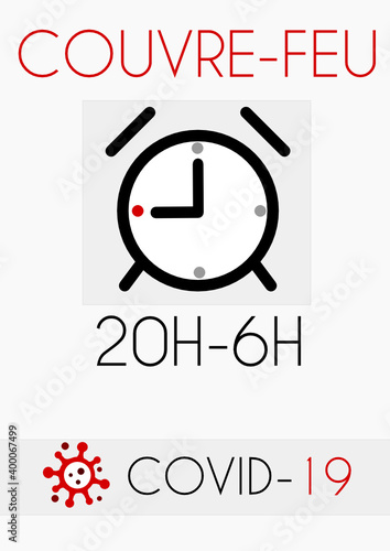 Affiche Couvre Feu 20h 6h
