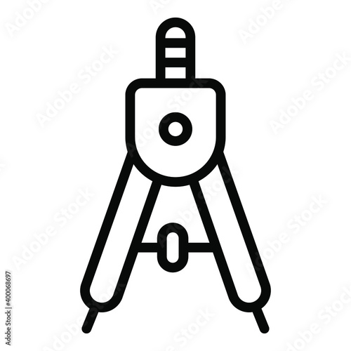 compass line icon, school and education icon	