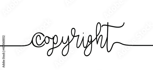 Definition of the word Copyright in a dictionary. This is the exclusive right of the maker of a work to publish or reproduce that work. Flat vector sign. Close up, macro of the word copyright law day.
