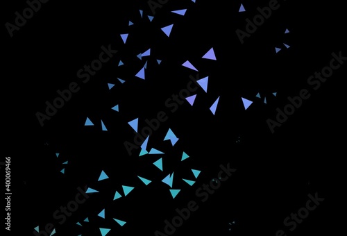 Dark Pink, Blue vector backdrop with lines, triangles.