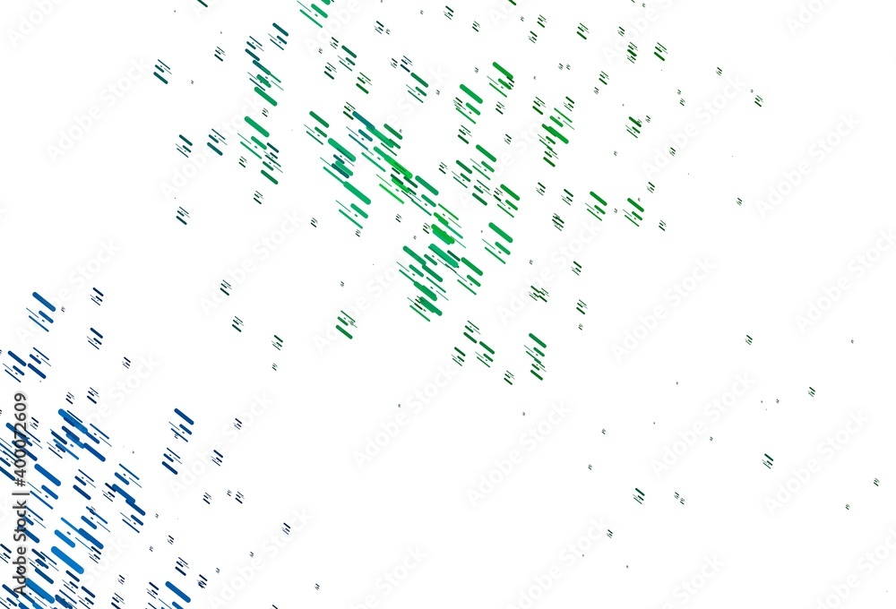 Naklejka premium Light Blue, Green vector template with repeated sticks.