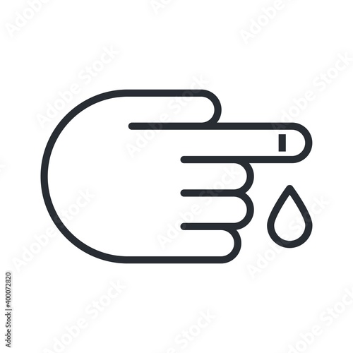 Blood test medical icon vector illustration isolated on white background.