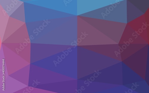 Dark Blue, Red vector polygon abstract layout.