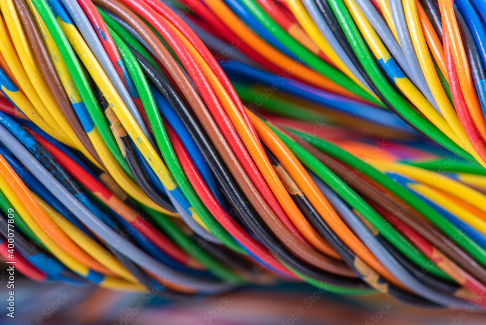 Electrical Wiring Solutions Colorful Cable Close-up