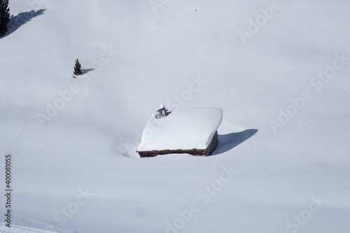 winter landscape, Lareccio canals and Colombe pass photo