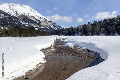 winter landscape, Lareccio canals and Colombe pass photo