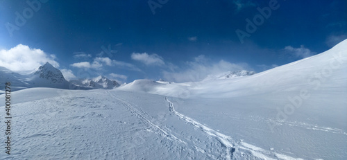 winter landscape, Lareccio canals and Colombe pass photo