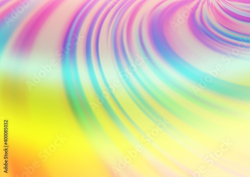 Light Multicolor  Rainbow vector blurred shine abstract template.