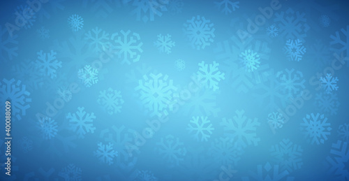 Arrière-plan festif de Noël avec des flocons de neige