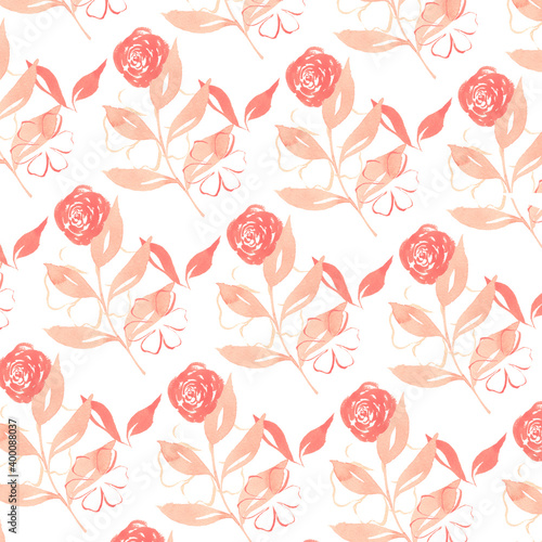 leaf and flower blossom watercolor collection 