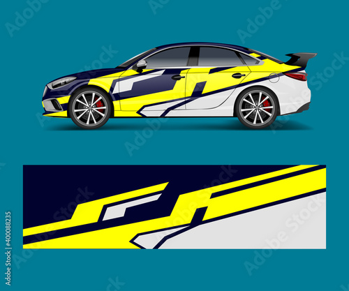 modern stripe for racing car wrap, sticker, and decal design vector.